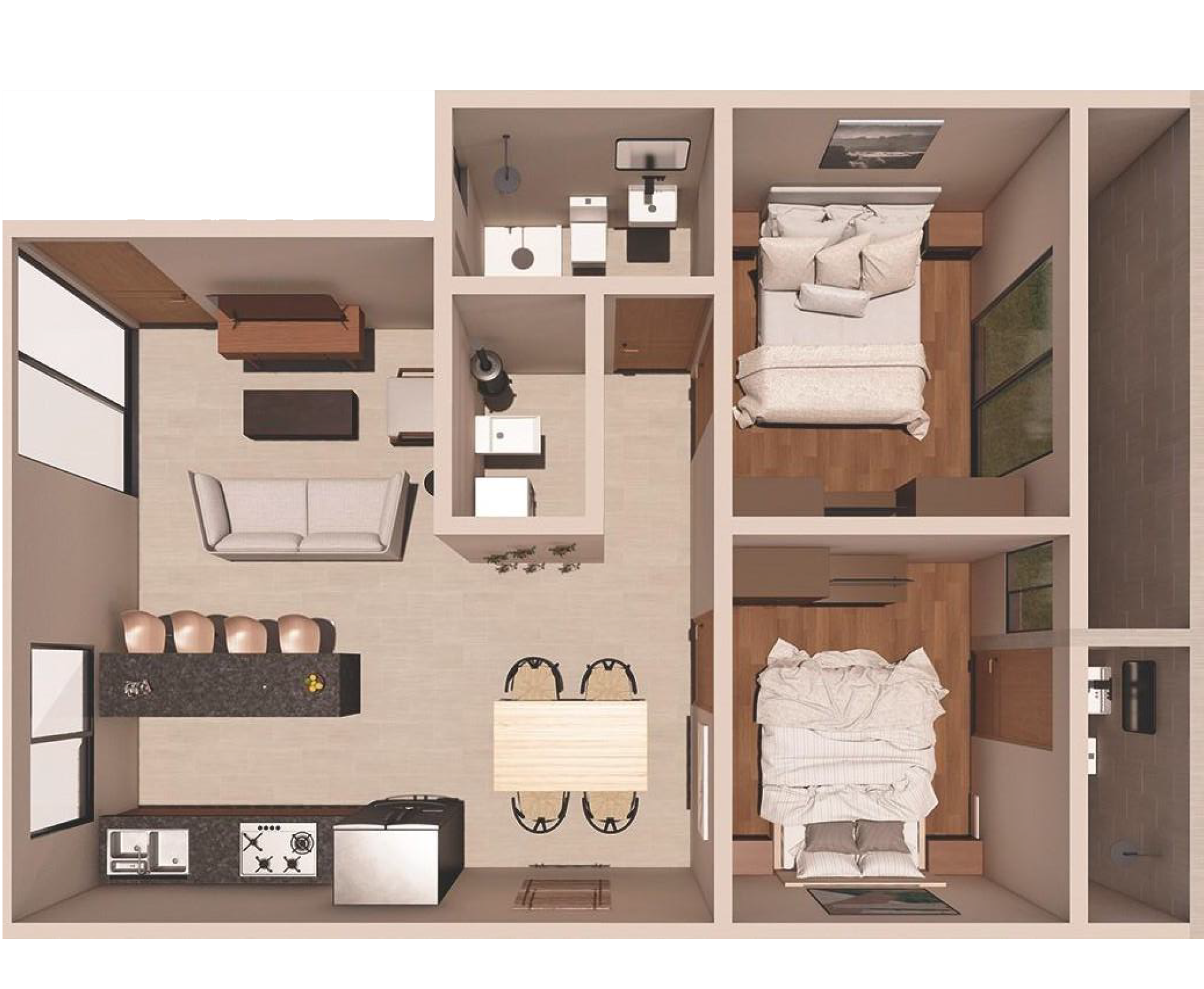 Plano de departamento tipo NIBO